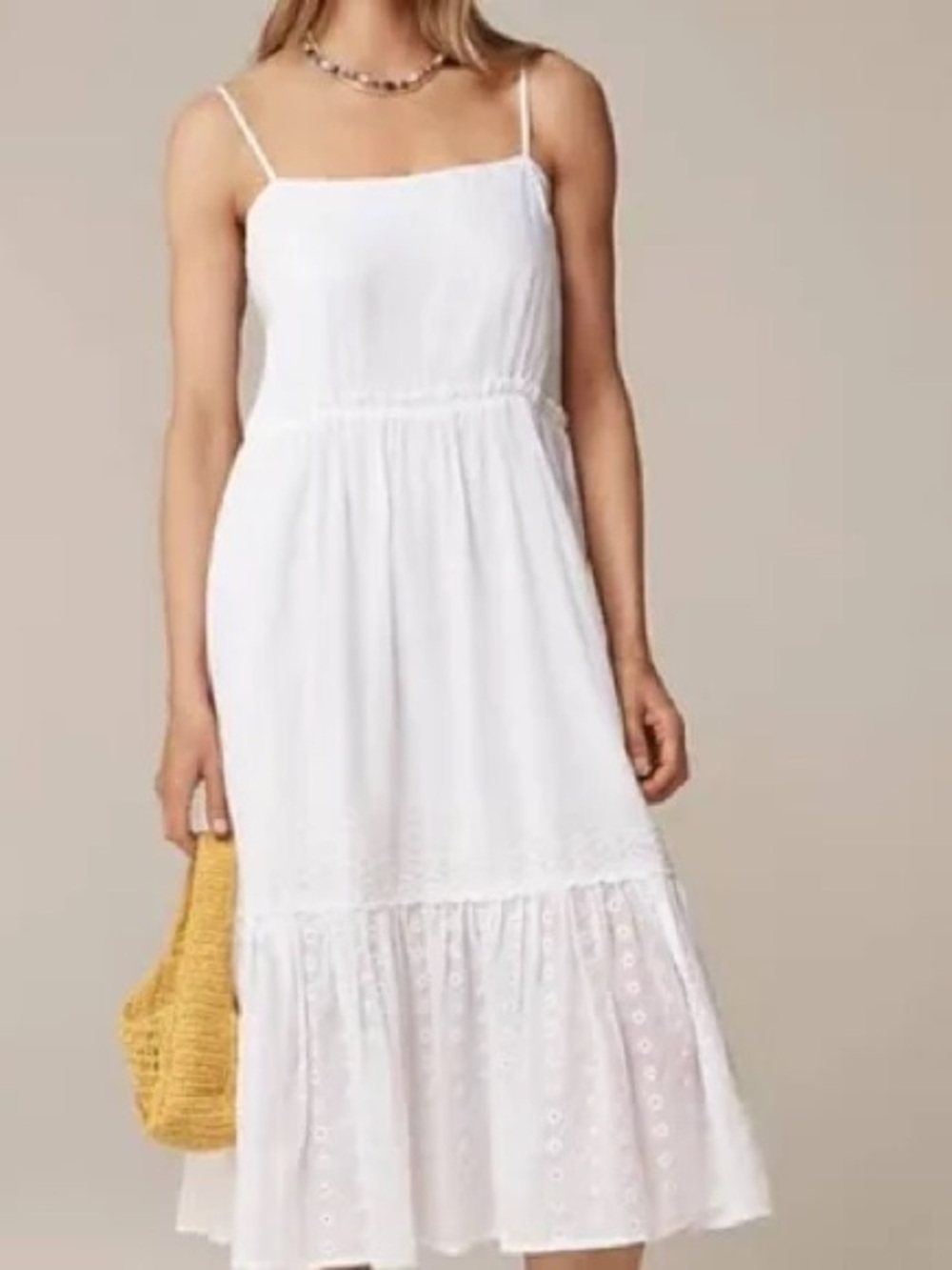 J Crew Sorrento dress in organic cotton voile L NWT